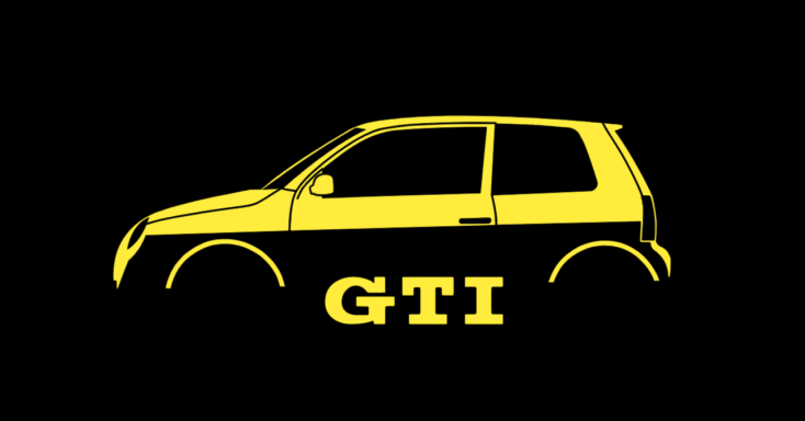 T-Shirt VW Lupo GTI T-Shirt mit Silhouette eines VW Lupo GTI