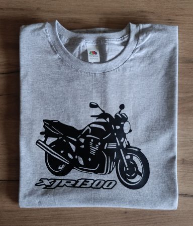 T-Shirt Yamaha XJR graues T-Shirt mit Silhouette einer Yamaha XJR 1300