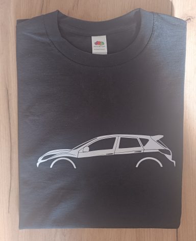 T-Shirt Mazda 3 MPS schwarzes T-Shirt mit Mazda 3 MPS Silhouette