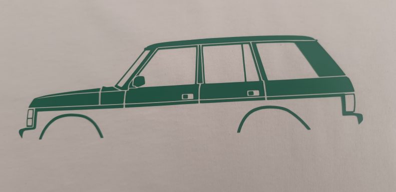 T-Shirt Range Rover Classic weißes T-Shirt mit Range Rover Classic