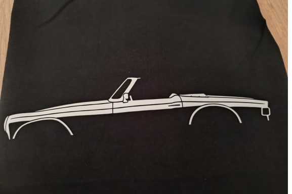 T-Shirt Triumph TR6 schwarzes T-Shirt mit Silhouette eines Triumph TR6