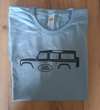 T-Shirt Land Rover Defender 110 blaues T-Shirt mit Defender 110