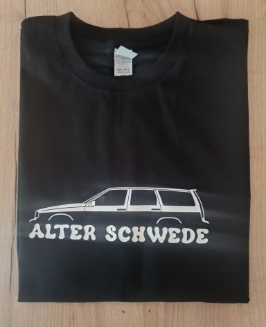 T-Shirt Volvo 850 schwarzes T-Shirt mit Silhouette eines Volvo 850