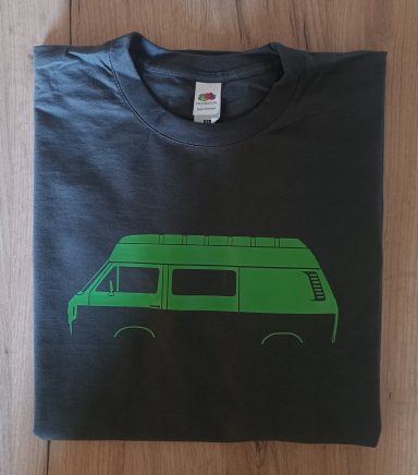 T-Shirt VW T3 Postbus geschlossen T-Shirt mit Silhouette eines VW T3 Postbus (hinten Fenster geschlossen)