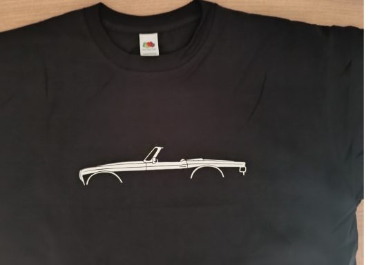 T-Shirt Triumph TR6 schwarzes T-Shirt mit Silhouette eines Triumph TR6