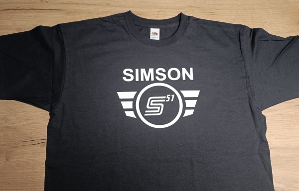 T-Shirt Simson S51 schwarzes T-Shirt mit Simson Logo S51