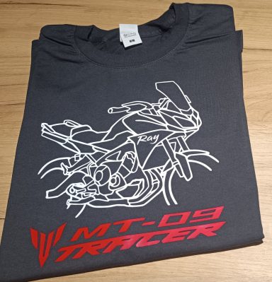 T-Shirt Yamaha Tracer T-Shirt mit Silhouette einer Yamaha MT-09 Tracer