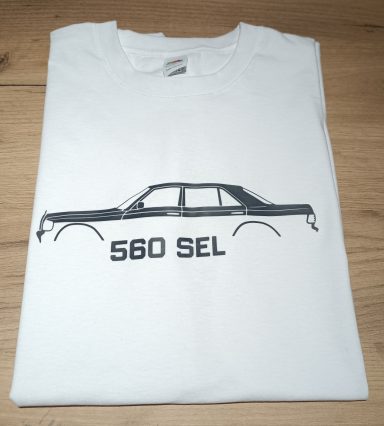 T-Shirt Mercedes W126 SEL T-Shirt Mercedes Silhouette W126 560 SEL