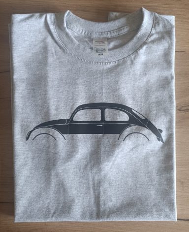 T-Shirt VW Käfer 1958-61 graues T-Shirt mit Silhouette eines VW Käfer