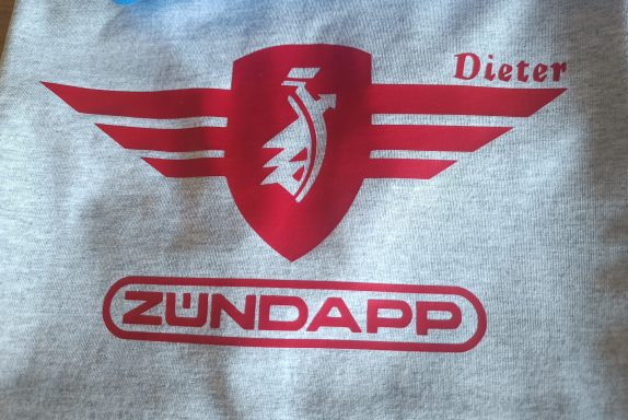 T-Shirt Zündapp weißes T-Shirt mit Zündapp Logo und Schriftzug