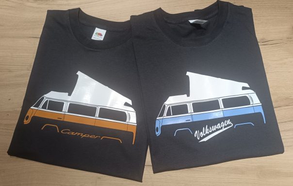 T-Shirt VW T2 Westfalia T-Shirt mit Aufdruck eines VW T2 mit Westfalia Campingdach