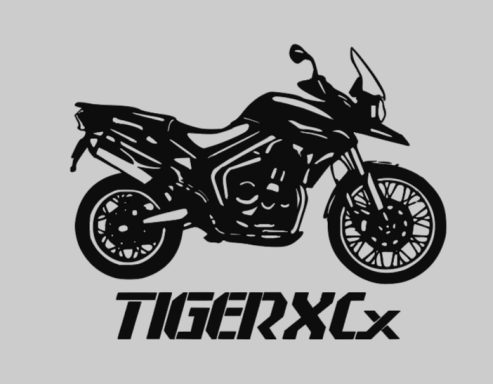 T-Shirt Triumph Tiger 800 XCx T-Shirt mit Silhouette einer Triumph Tiger 800 XCx