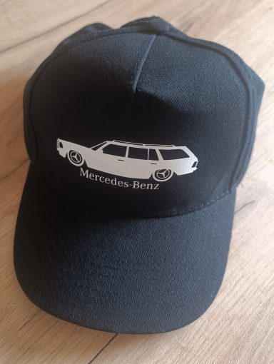 Cap Mercedes W123 T-Modell schwarze Cap mit Mercedes W123 Kombi