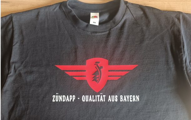 T-Shirt Zündapp schwarzes T-Shirt mit Zündapp Logo