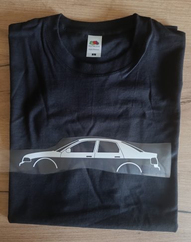 T-Shirt Audi A4 B5 Limousine schwarzes T-Shirt mit Silhouette eines Audi A4 B5