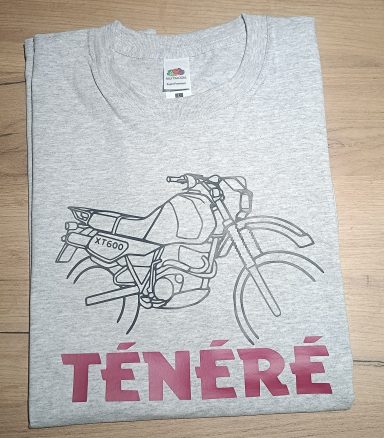 T-Shirt Yamaha XT600 Tenere 34L graues T-Shirt mit Yamaha XT600 Tenere 34L