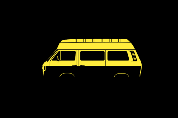 T-Shirt VW T3 Postbus T-Shirt mit VW T3 Hochdach (alter Postbus)