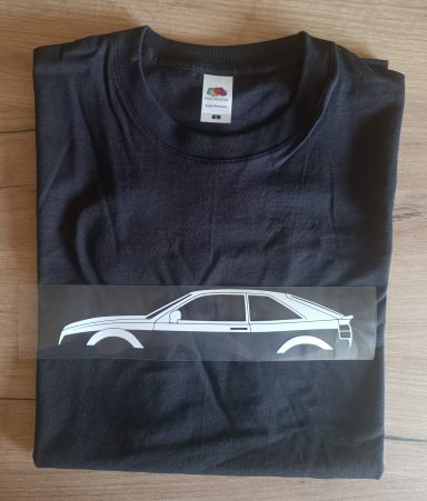 T-Shirt VW Corrado VR6 / G60 schwarzes T-Shirt mit Silhouette eines VW Corrado VR6