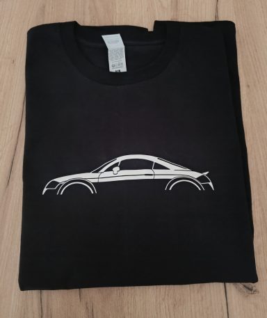 T-Shirt Audi TT Schwarzes T-Shirt mit Silhouette eines Audi TT