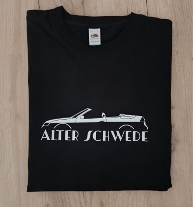 T-Shirt Saab 9-3 Cabrio schwarzes T-Shirt Saab 9-3 Aero