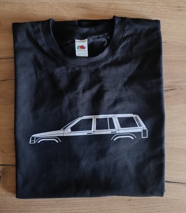 T-Shirt Jeep Grand Cherokee ZJ schwarzes T-Shirt mit Jeep Grand Cherokee ZJ