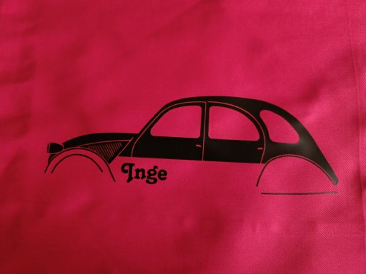 Kissenbezug Citroen 2CV Kissenbezug Citroen 2CV Ente mit Namensaufdruck