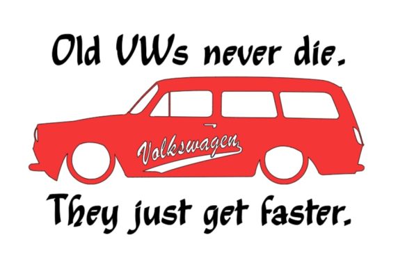 T-Shirt VW Typ3 Squareback T-Shirt mit tiefergeleten VW Typ 3 Squareback