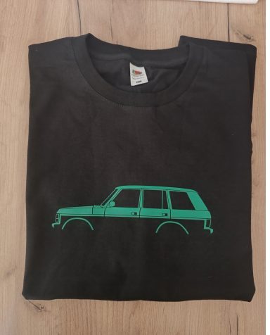 T-Shirt Range Rover Classic schwarzes T-Shirt mit Range Rover Classic