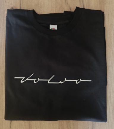 T-Shirt Volvo Amazon Schriftzug T-Shirt mit altem Volvo Schriftzug des Volvo Amazon 122