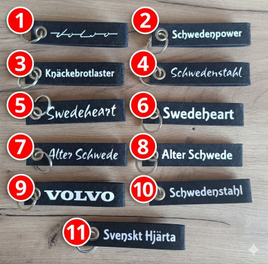 Schlüsselanhänger Volvo diverse Schlüsselanhänger passend zu Volvo-Modellen