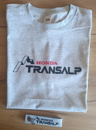 T-Shirt Honda Transalp graues T-Shirt mit Honda Transalp 600 Logo