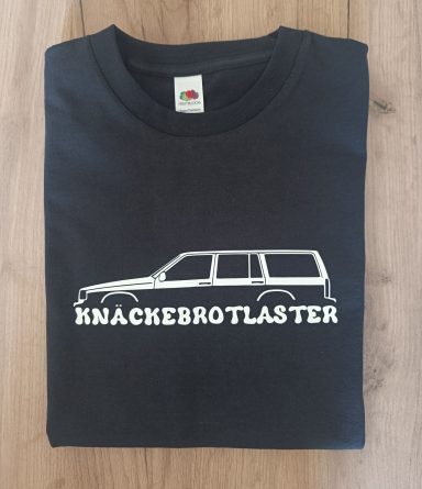T-Shirt Volvo 945 schwarzes T-Shirt mit Silhouette eines Volvo 945