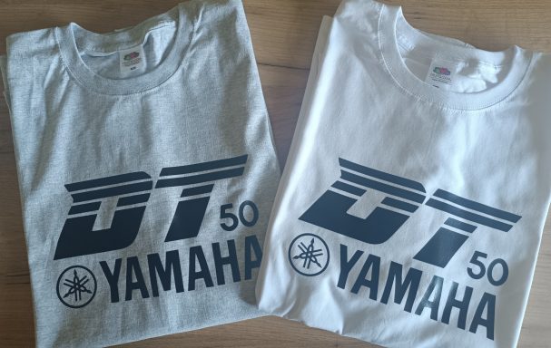 T-Shirt Yamaha DT 50 weißes T-Shirt mit Yamaha DT50