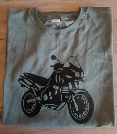 T-Shirt Triumph Tiger olivgrünes T-Shirt mit Silhouette einer Triumph Tiger 955i
