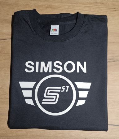 T-Shirt Simson S51 schwarzes T-Shirt mit Simson Logo S51