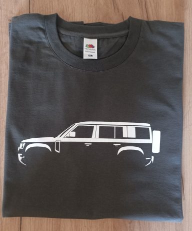T-Shirt Land Rover NEW Defender schwarzes T-Shirt mit Land Rover New Defender 110