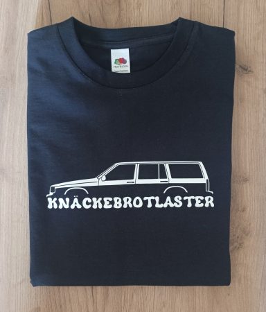 T-Shirt Volvo 745 schwarzes T-Shirt mit Silhouette eines Volvo 745